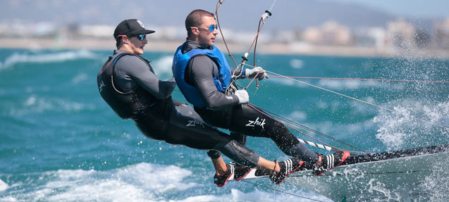 Participants in the Princesa SofĂa Regatta in Palma de Mallorca